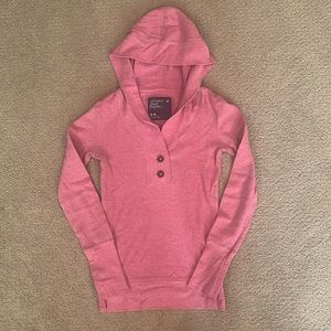 American Eagle hooded waffle-knit top. Size M.